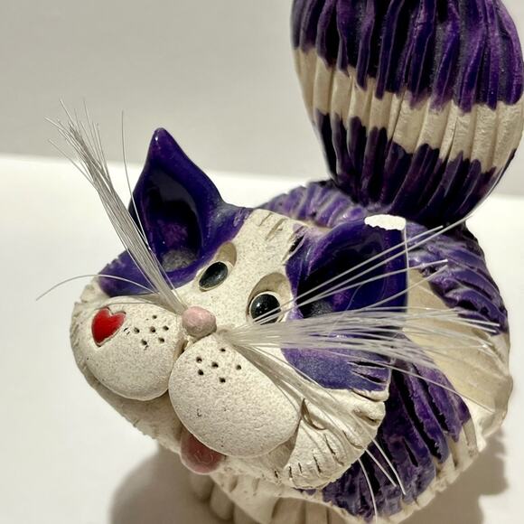 Pence Pets handmade clay cat sculpture business card holder - Picture 6 of 13